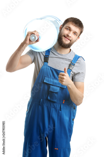 Delivery courier with bottl...