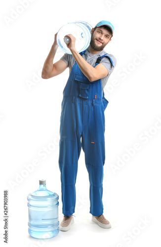 Delivery courier with bottl...