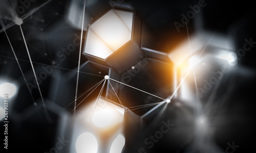 Konstfotografi Technological industrial abstract background
