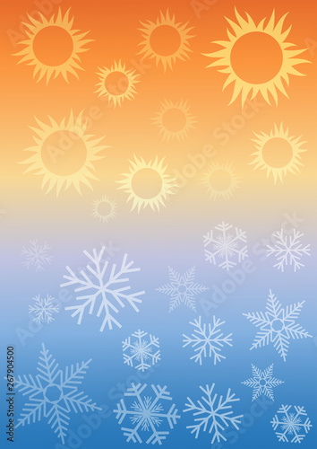 Vertical vector abstract background domestic heating and cooling.