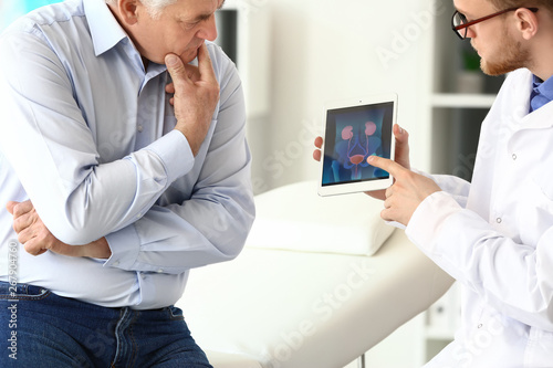 Male patient at urologist's office photo