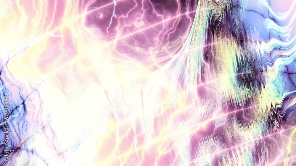 Moving random wavy texture. Psychedelic animated background. Looping footage.