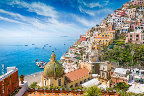 Beautiful Positano, Amalfi Coast in Campania, Italy. photo