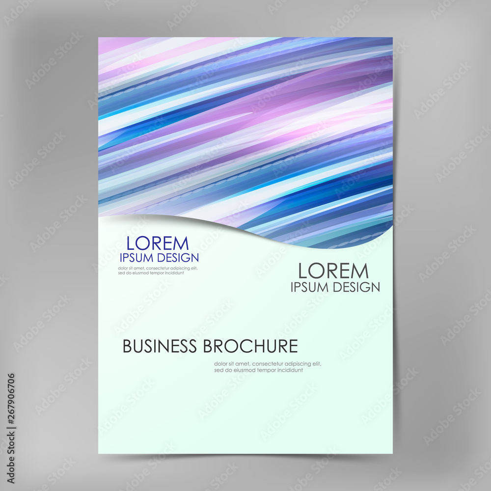 Fototapeta premium Template for business brochures. A4 size corporate business catalogue cover. Business presentation with graphic elements.