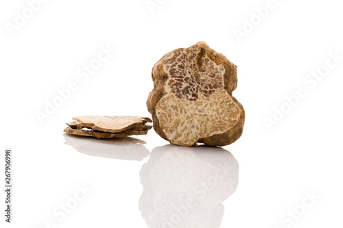 Canvas Print White truffle cross section.