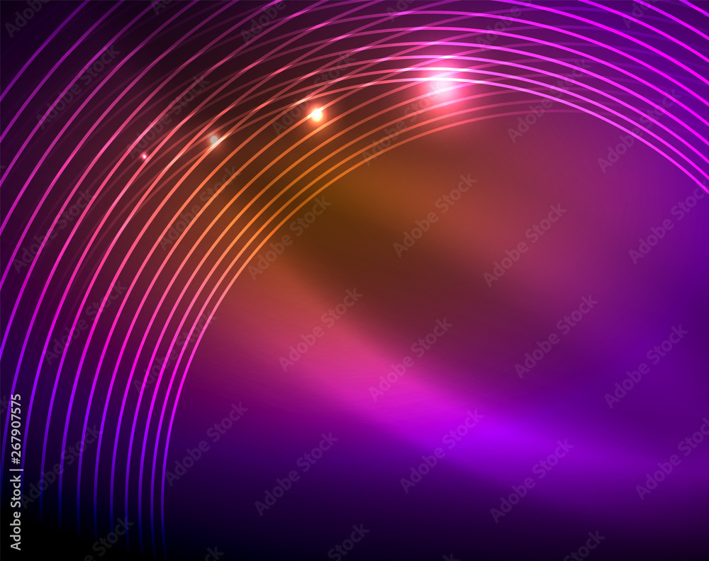 Neon circles abstract background Neon circles abstract background