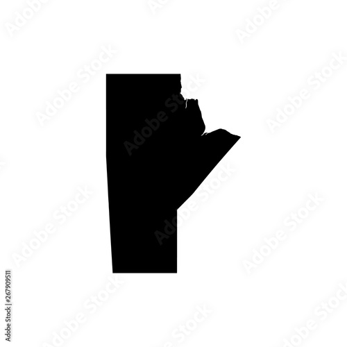 Map Of Manitoba. Vector illustration