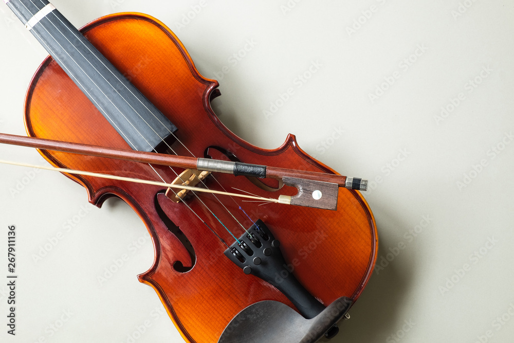 Fototapeta premium Violin Classic String Music iNstrument on iSolated White Background