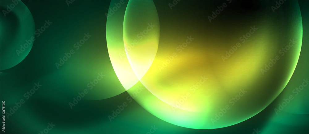 Neon glowing circles vector abstract background Neon glowing circles vector abstract background