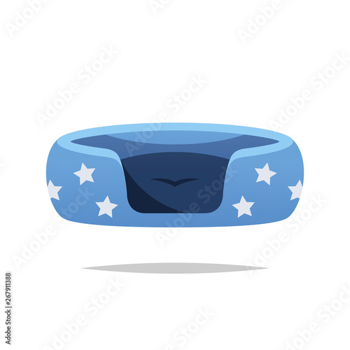 Pet bed vector isolated illustration