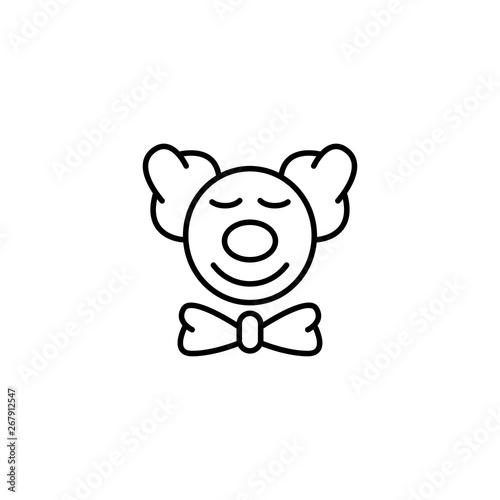clown funny character icon vector illustration
