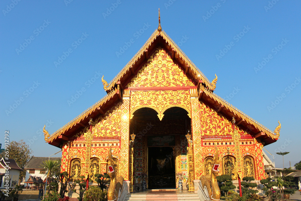 Wat Chet Yod at Chiang Rai Province, Thailand. The temple is beautiful.