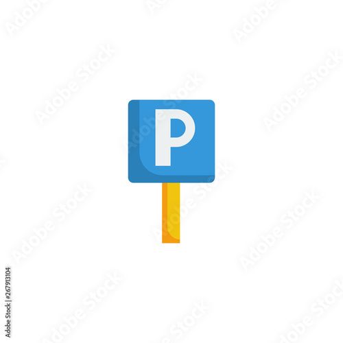 parking sign icon vector illustration
