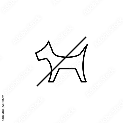 no dog allowed icon vector illustration