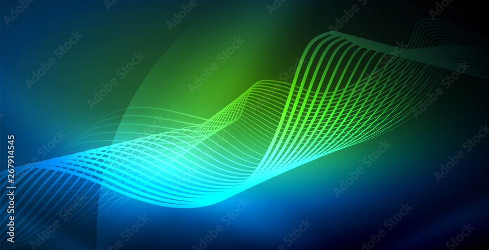 Neon wave background Neon wave background