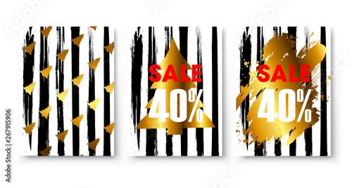 Chrismas holiday sale poster design.