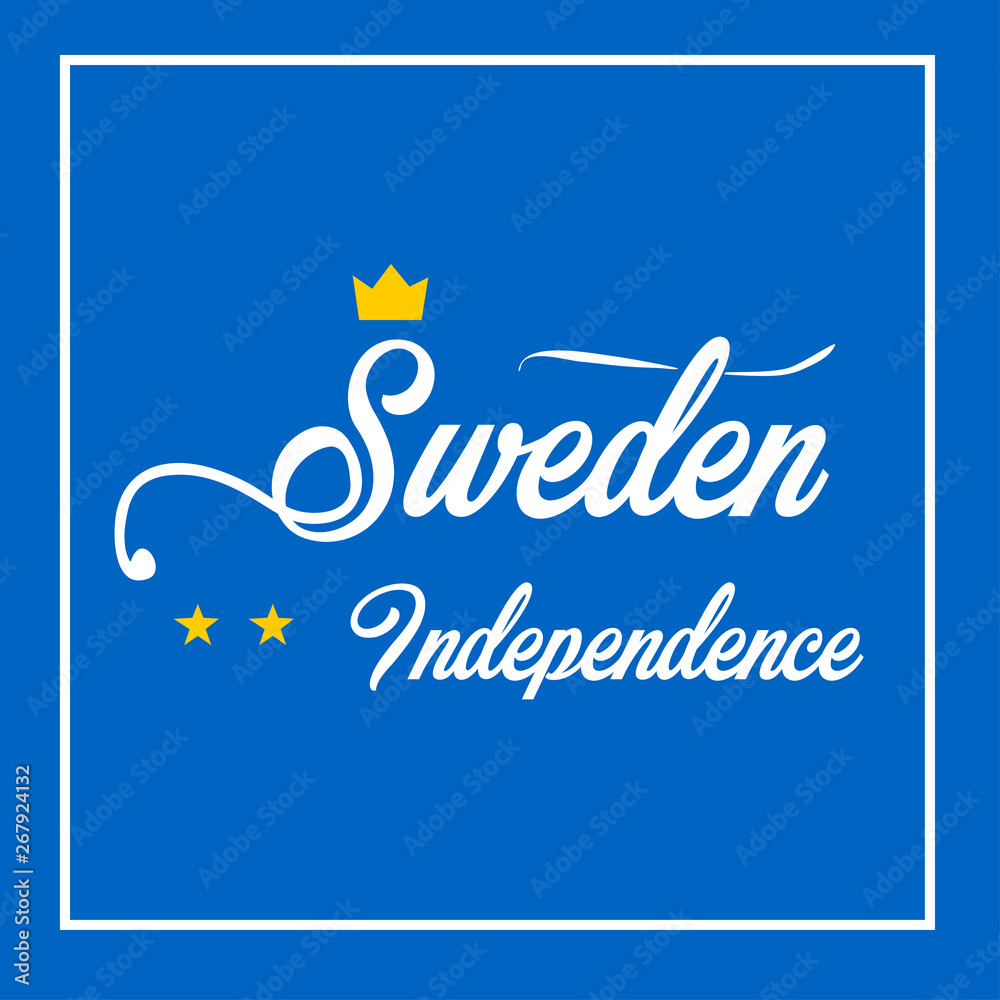 Happy Sweden independence Day Vector Template Design Illustration Happy Sweden independence Day Vector Template Design Illustration