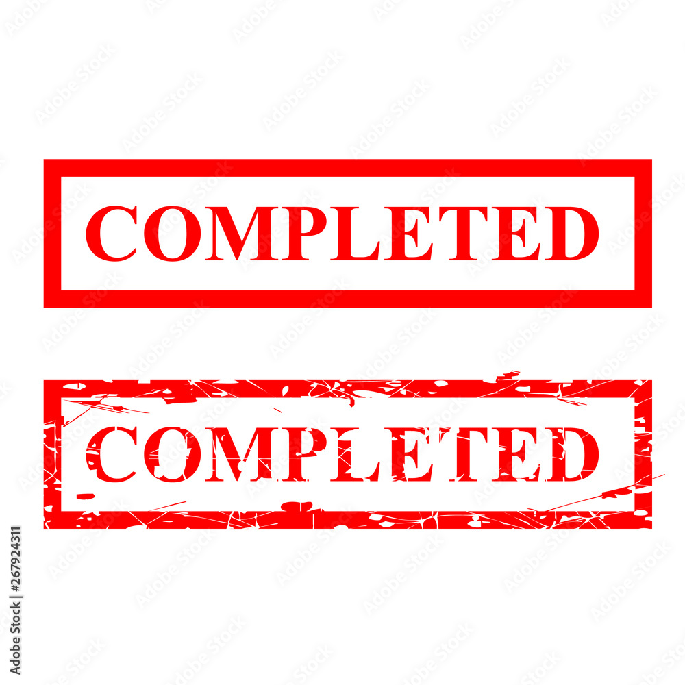 2 style rubber stamp, completed, isolated on white 2 style rubber stamp, completed, isolated on white