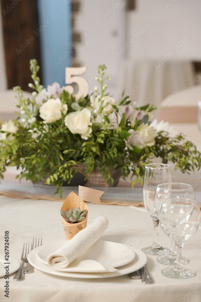 Fototapeta premium wedding table decoration