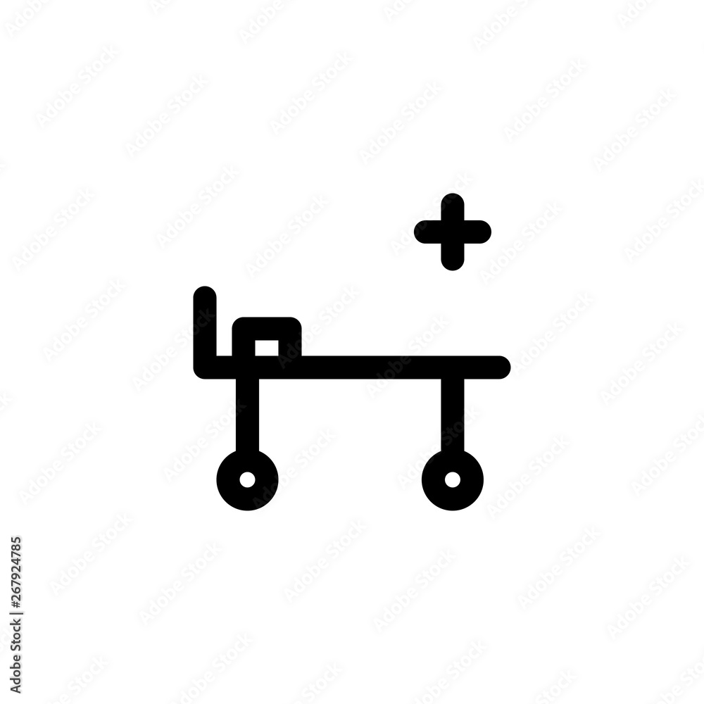 hospital bed icon vector illustration hospital bed icon vector illustration
