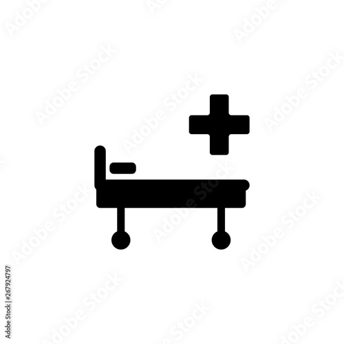 hospital bed icon vector illustration