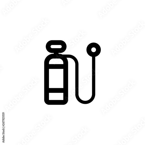 oxygen tank, scuba tank icon vector illustration