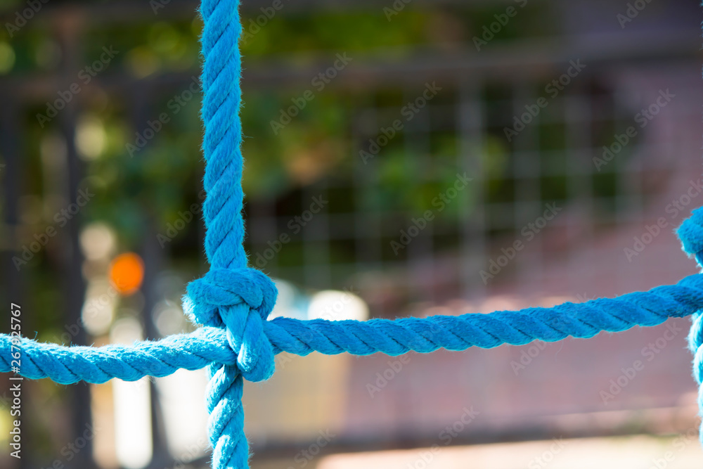 Ropes knotted in rectangular and square shapes Ropes knotted in rectangular and square shapes
