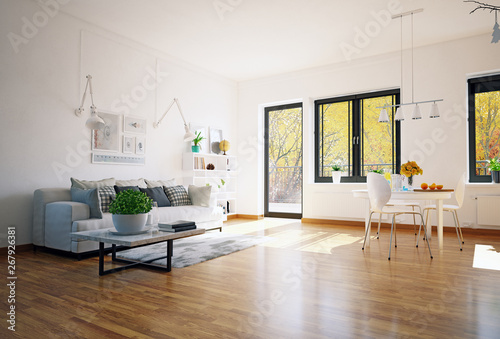Scandinavian style living room © Victor zastol'skiy