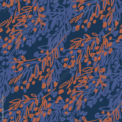 Tree branches hand drawn ve...