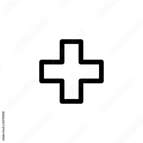 cross hospital icon vector illustration