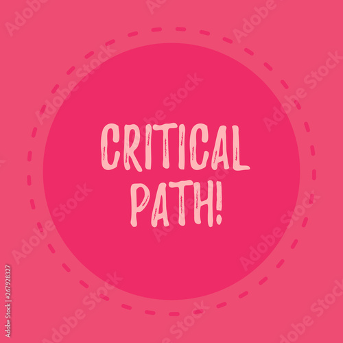 Wallpaper Mural Handwriting text writing Critical Path. Conceptual photo sequence of stages of a project requiring the longest time Torontodigital.ca