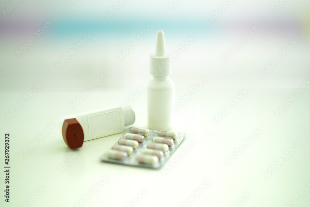 MDI and Nasal spray and blur Capsules in bleb package for asthma, cough or lung disease treatment.jpg MDI and Nasal spray and blur Capsules in bleb package for asthma, cough or lung disease treatment.jpg