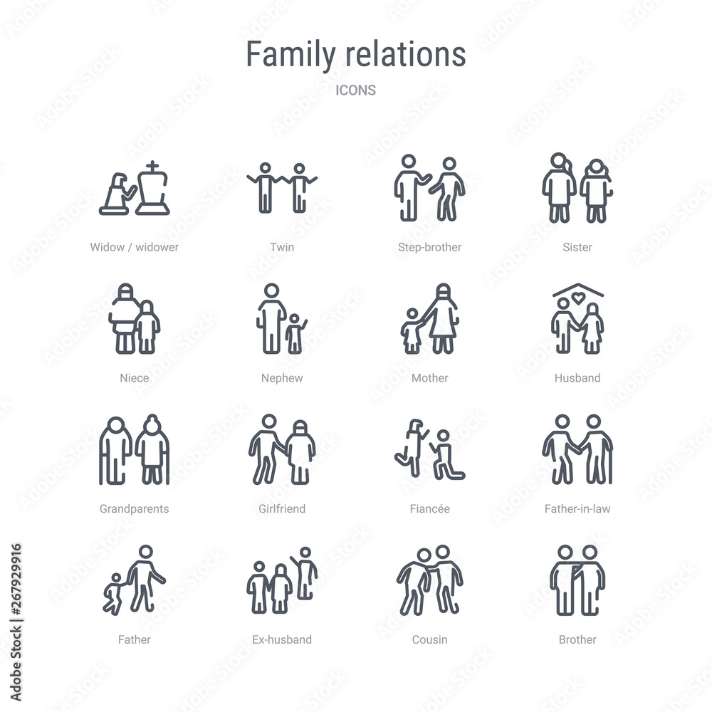 set-of-16-family-relations-concept-vector-line-icons-such-as-brother-cousin-ex-husband-father