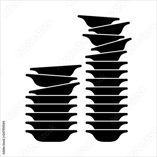 Stack Of Food Plates Icon