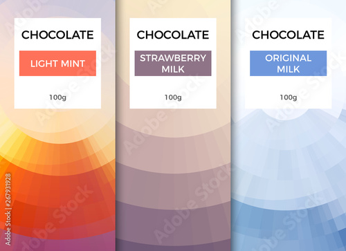 Chocolate bar packaging template design. Chocolate branding product pattern. Vector luxury design package