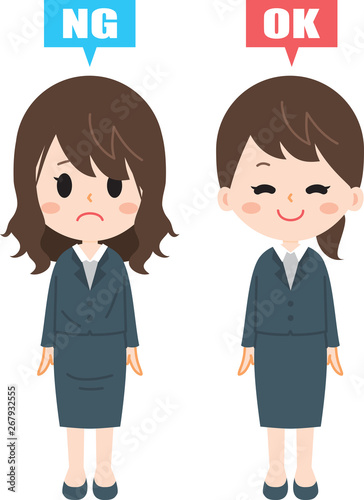 スーツ　女性　身だしなみ　セット