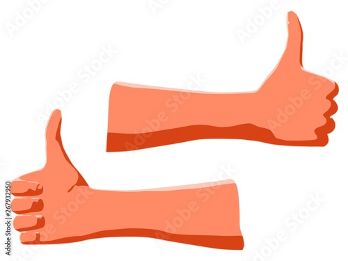 Thumb up symbol as illustration likes in social media