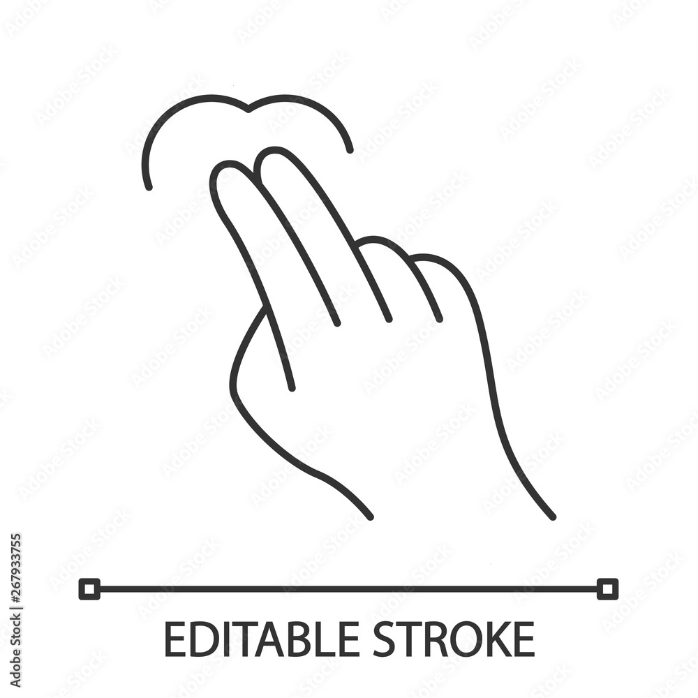 Touchscreen gesture linear icon Touchscreen gesture linear icon