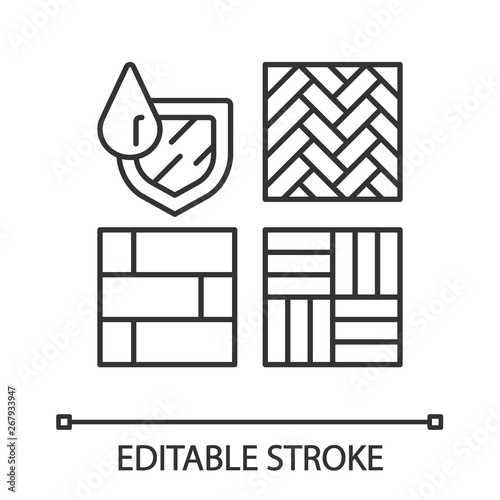 Waterproof flooring linear icon