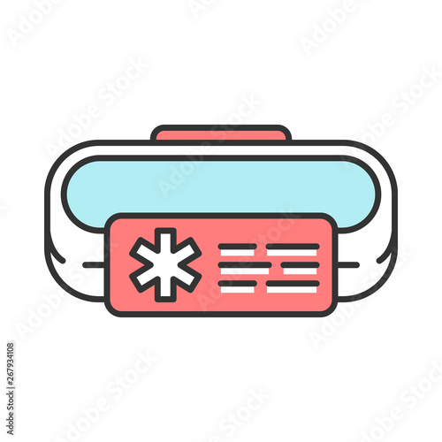 Medical alert ID bracelet color icon