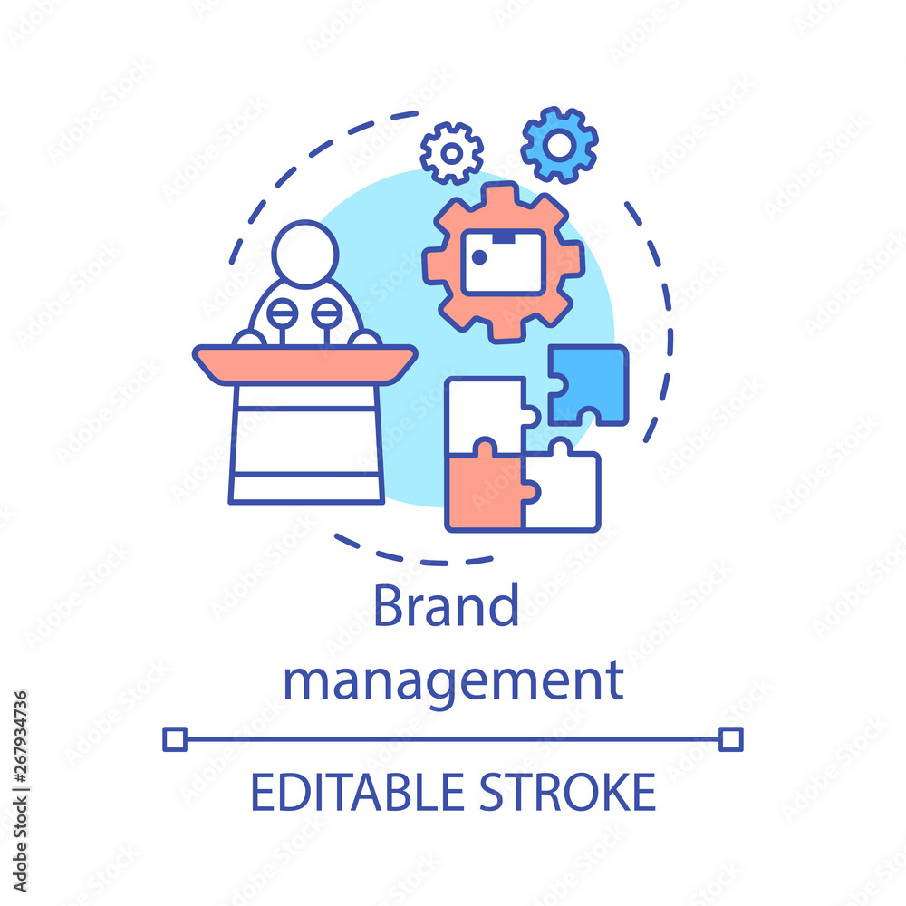 Brand management concept icon