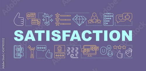 Satisfaction word concepts banner