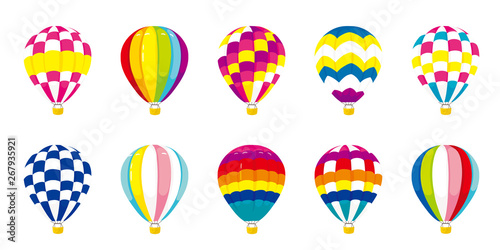 カラフルな気球イラスト　セット photo