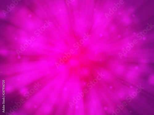 Purple sparkle rays lights with bokeh elegant abstract background. Dust sparks background.