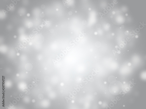Grey sparkle rays lights with bokeh elegant abstract background. Dust sparks background.