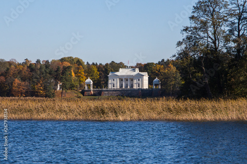 Uzutrakis is an old manor on the shores of Lake Galve in Trakai. Lithuania photo