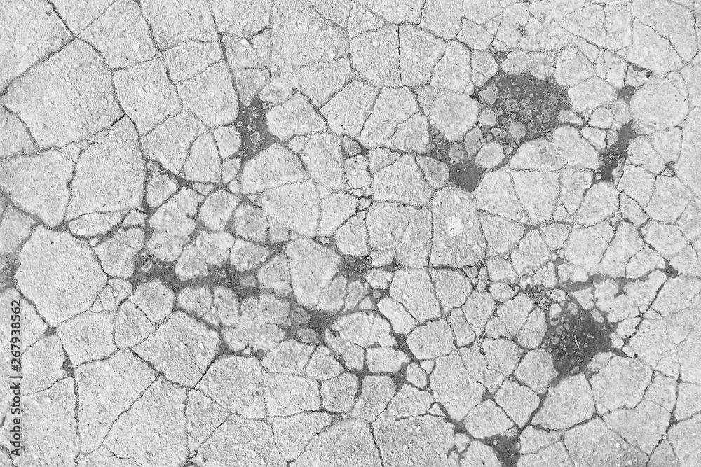 Obraz premium crack on the ground white background / abstract white vintage background broken texture