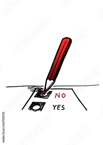 Voting yes or no - billing paper