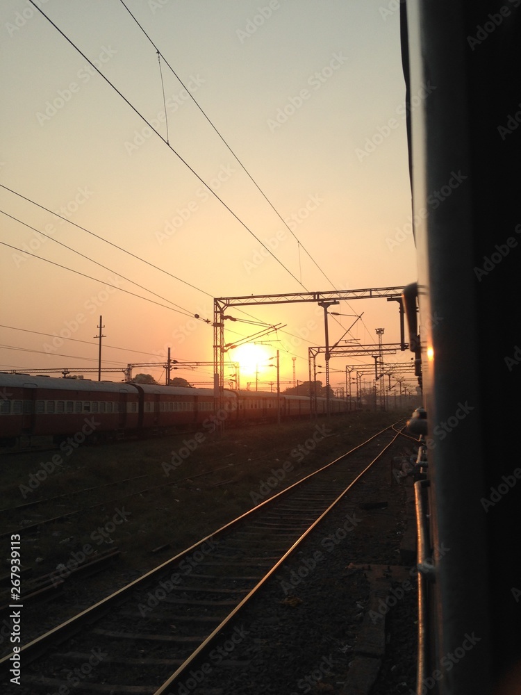 Perfect Sunset view from train