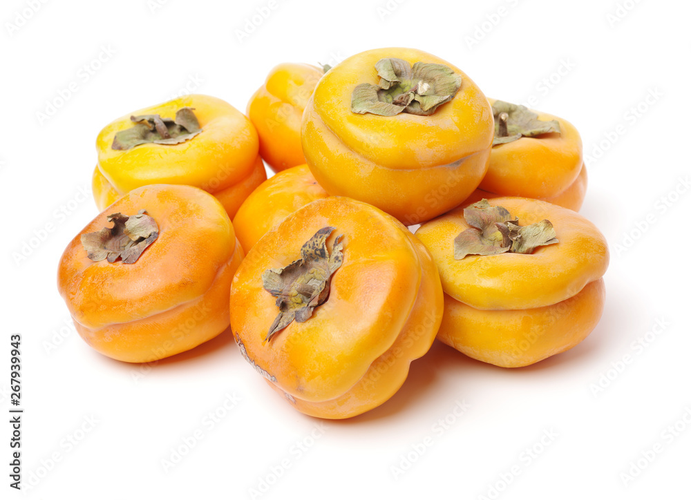 persimmon on white background 